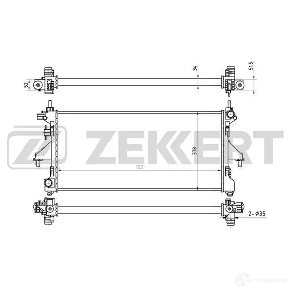 Радиатор охлаждения двигателя ZEKKERT 358333628 MK-1133 L57G P изображение 0