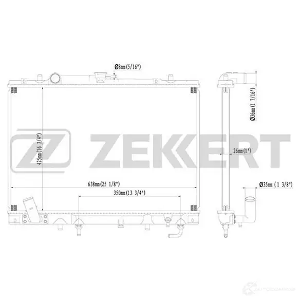 Радиатор охлаждения двигателя ZEKKERT 4319461 MK-1131 BZN6 I изображение 0