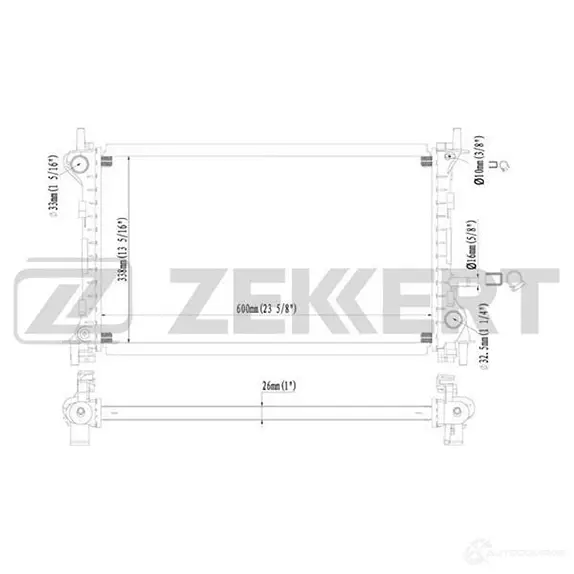 Радиатор охлаждения двигателя ZEKKERT 4319456 MK-1122 IO Y1ISH изображение 0