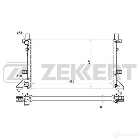 Радиатор охлаждения двигателя ZEKKERT KC 1HJ 1275186035 MK-1108 изображение 0