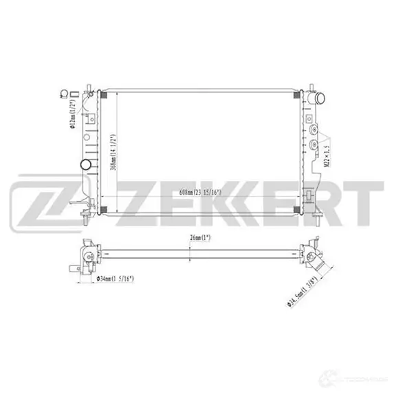 Радиатор охлаждения двигателя ZEKKERT Z4HED I 4319425 MK-1077 изображение 0