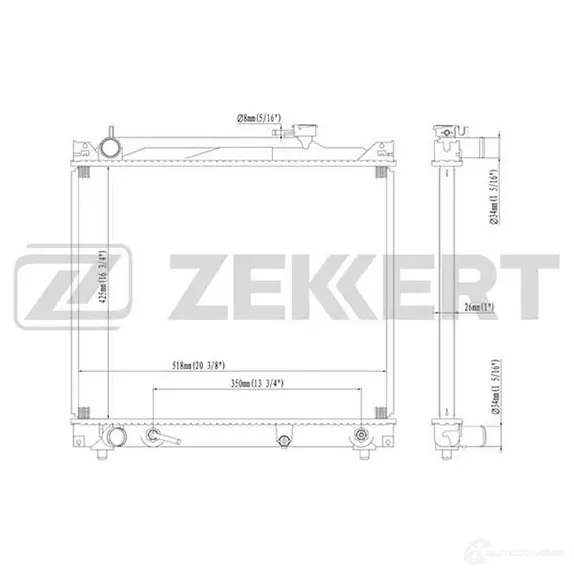 Радиатор охлаждения двигателя ZEKKERT 1275185477 MK-1070 Z 0287XQ изображение 0