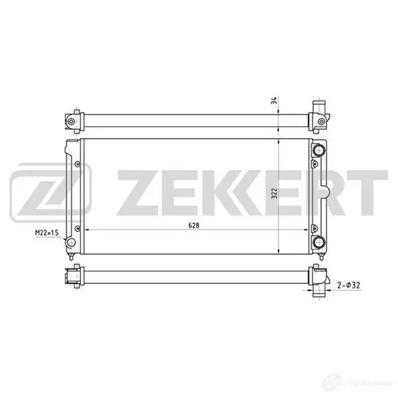Радиатор охлаждения двигателя ZEKKERT Z YLLPGM MK-1034 4319389 изображение 0