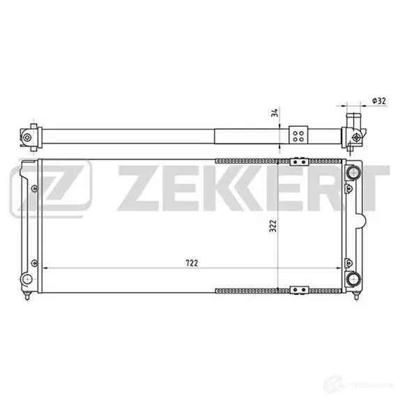 Радиатор охлаждения двигателя ZEKKERT EC6B 4 MK-1031 4319386 изображение 0