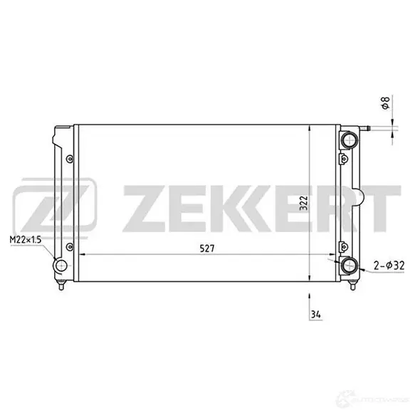Радиатор охлаждения двигателя ZEKKERT 93R 2M 4319385 MK-1030