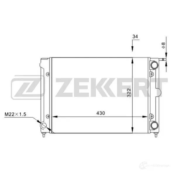 Радиатор охлаждения двигателя ZEKKERT MK-1029 4319384 GS1 V7