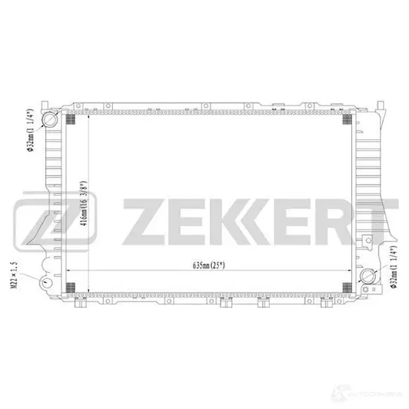 Радиатор охлаждения двигателя ZEKKERT 0 CSF8MX MK-1025 4319381 изображение 0