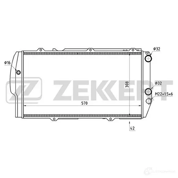 Радиатор охлаждения двигателя ZEKKERT X8 NR81 MK-1021 4319380
