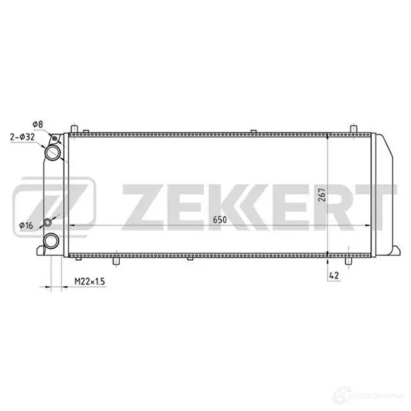 Радиатор охлаждения двигателя ZEKKERT MK-1020 4319379 Q EAMPD