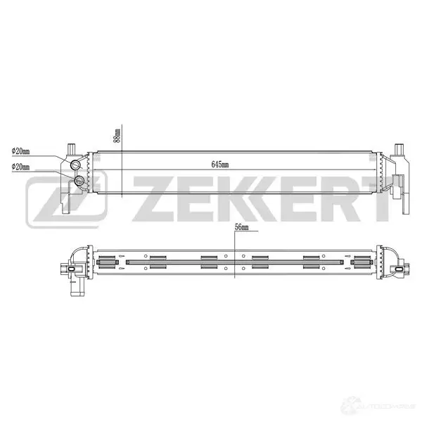 Радиатор охлаждения двигателя ZEKKERT MK-1017 1440200333 JOX GB изображение 0