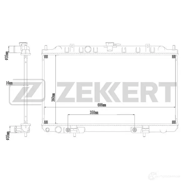 Радиатор охлаждения двигателя ZEKKERT 1440200335 0TS DA MK-1013 изображение 0