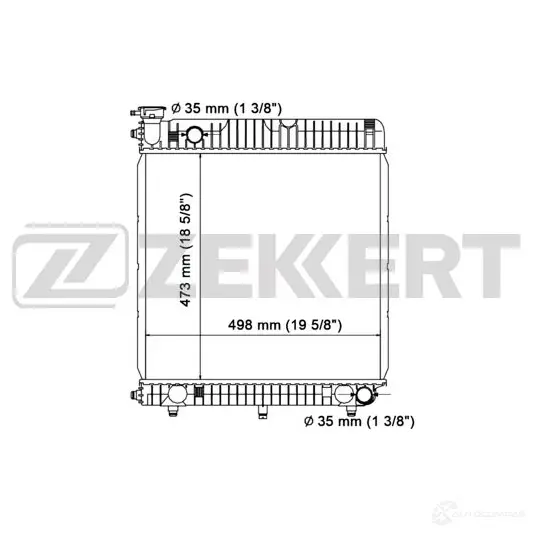 Радиатор охлаждения двигателя ZEKKERT 4319375 MK-1012 ZSF KQ