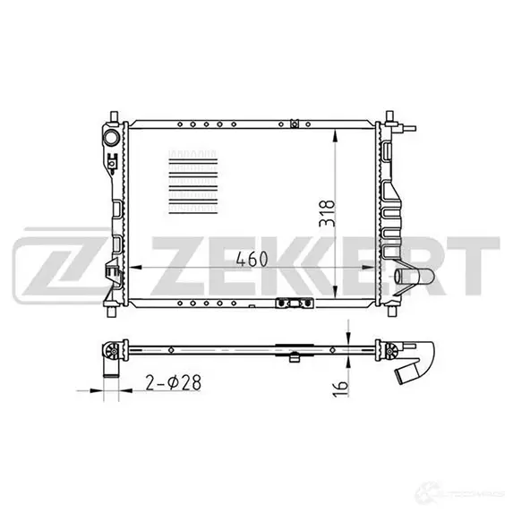 Радиатор охлаждения двигателя ZEKKERT MK-1007 67881842 4VG NR изображение 0