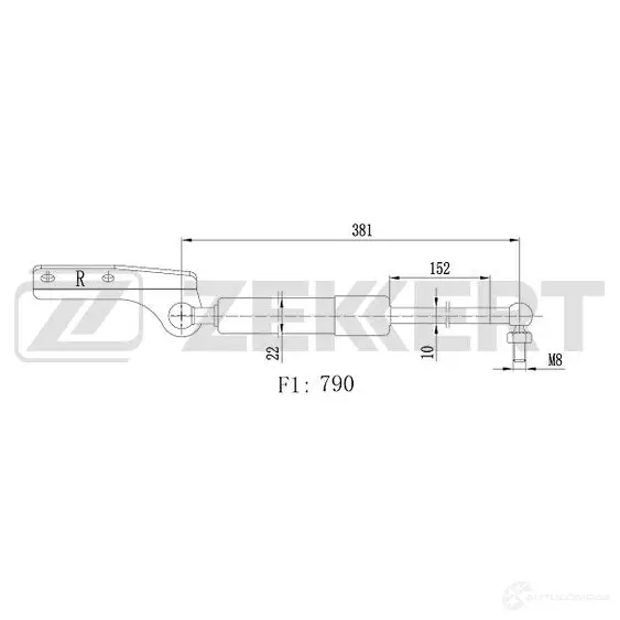 Амортизатор багажника ZEKKERT 3T 59CZF GF-2539 1440204081