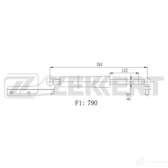 Амортизатор багажника ZEKKERT 1440204093 GF-2529 S XSZT