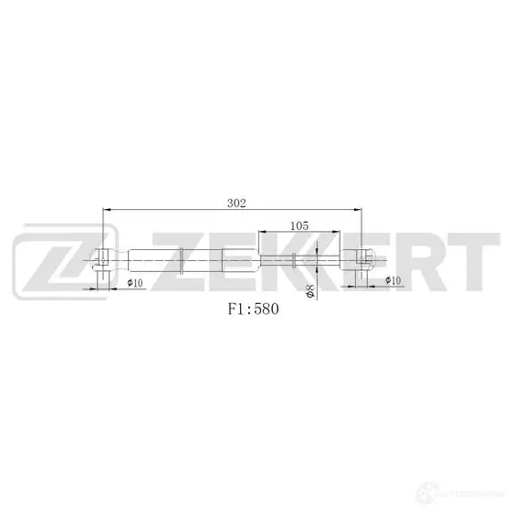Амортизатор багажника ZEKKERT GF-2521 18Z N5 1440204101 изображение 0