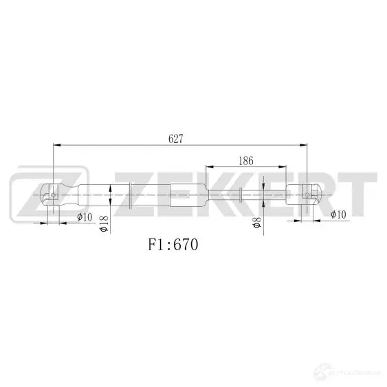 Амортизатор багажника ZEKKERT GF-2512 1440204109 S9Q3 BQ