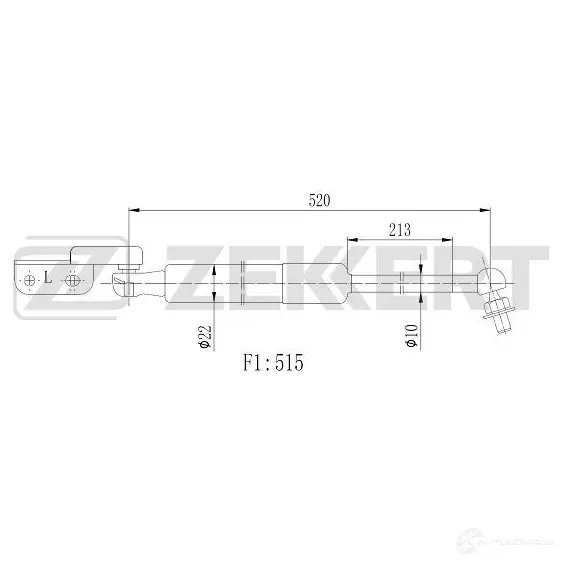 Амортизатор багажника ZEKKERT XX5FE EQ 1440204114 GF-2506 изображение 0