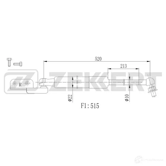 Амортизатор багажника ZEKKERT N 5MLYTS GF-2505 1440204115 изображение 0