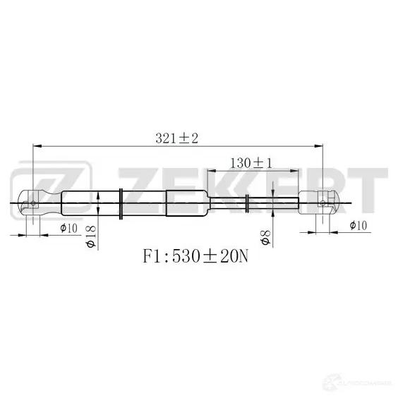 Амортизатор багажника ZEKKERT 1440204116 GF-2504 LFK 6WK