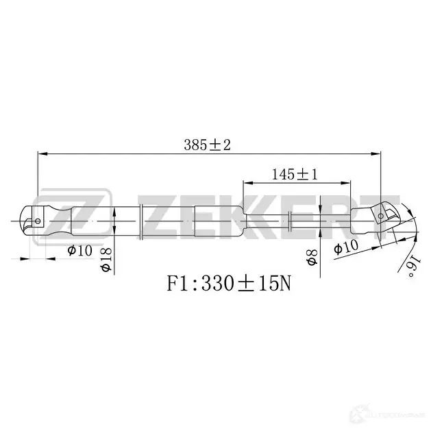 Амортизатор капота ZEKKERT GF-2481 QXHW4 O9 1440204134
