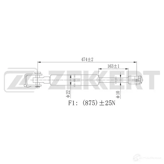 Амортизатор багажника ZEKKERT GF-2316 QM 7YJ 1440204218 изображение 0