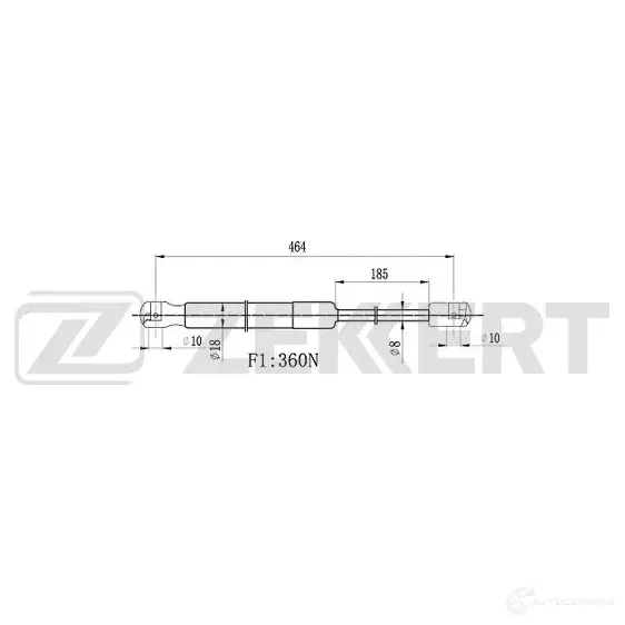 Амортизатор багажника ZEKKERT GF-2259 7E 3SBW 1440204270 изображение 0