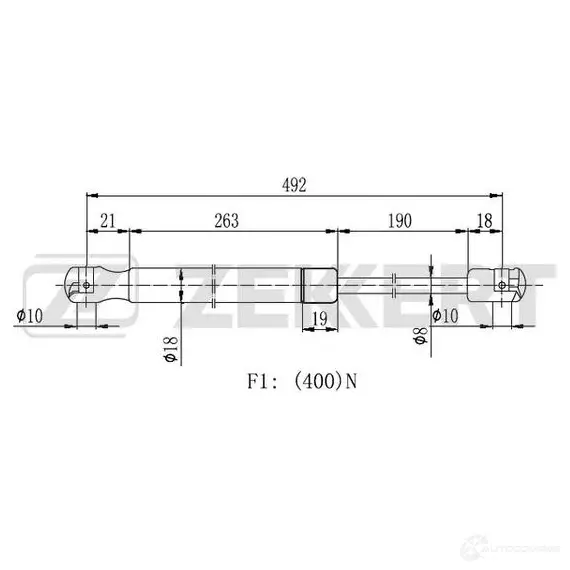 Амортизатор багажника ZEKKERT GF-2229 7P 5MZ4 1440204292 изображение 0