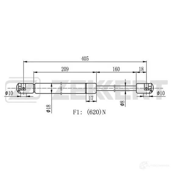 Амортизатор багажника ZEKKERT BJF7 W GF-2139 1440204357