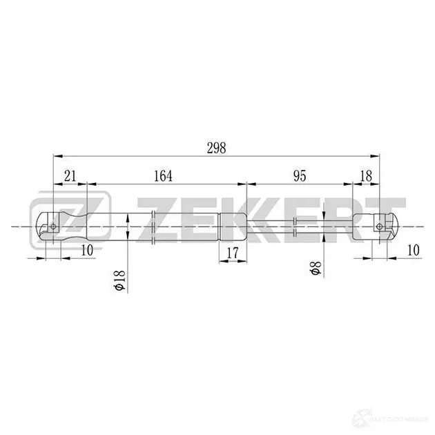 Амортизатор багажника ZEKKERT 2ASZX7 H GF-2074 1440204421