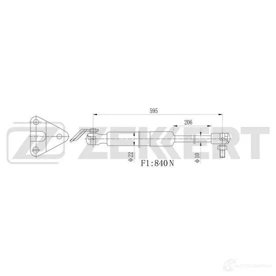 Амортизатор багажника ZEKKERT 1440204423 GF-2063 21YH V
