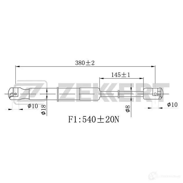 Амортизатор багажника ZEKKERT GF-1942 1275164505 CKWN5J K изображение 0