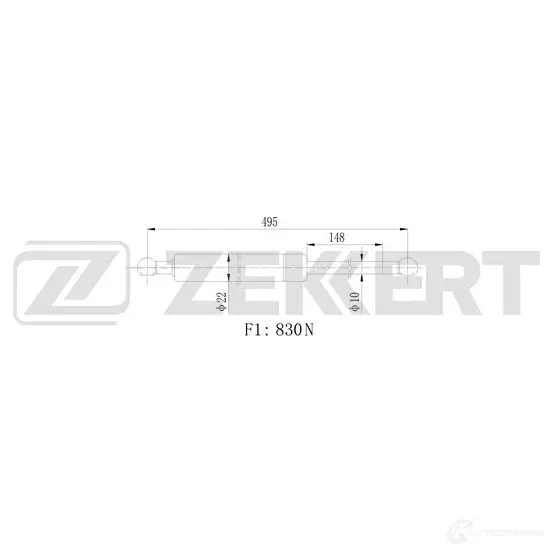 Амортизатор багажника ZEKKERT V5S5 OS GF-1910 1275164355 изображение 0