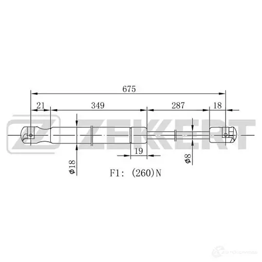 Амортизатор капота ZEKKERT M 2YUV 1275164117 GF-1827