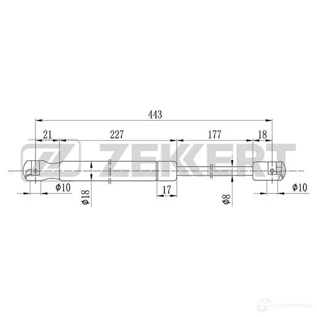 Амортизатор багажника ZEKKERT NZ XPR3 GF-1682 1275163369 изображение 0