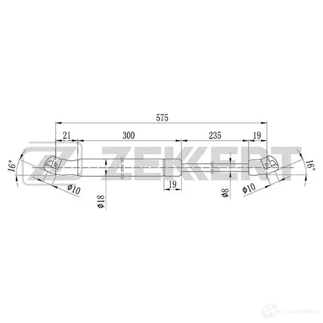 Амортизатор багажника ZEKKERT 28QS 0 GF-1584 1275162943