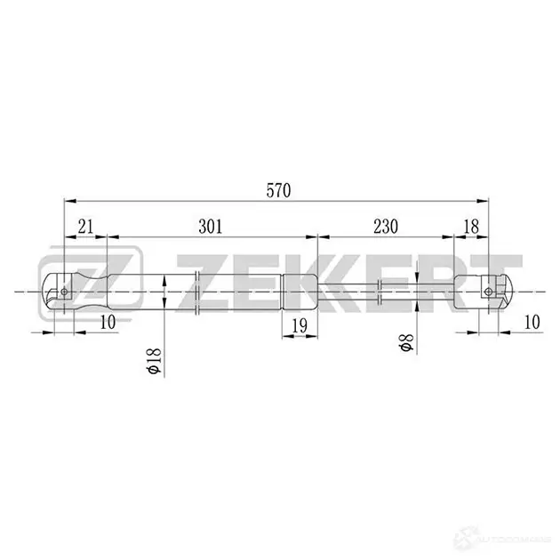 Амортизатор багажника ZEKKERT GF-1446 1275162327 I AKRY6U