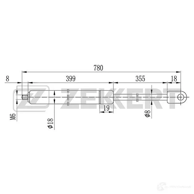 Амортизатор капота ZEKKERT GF-1036 M 61BMJ 1275160249