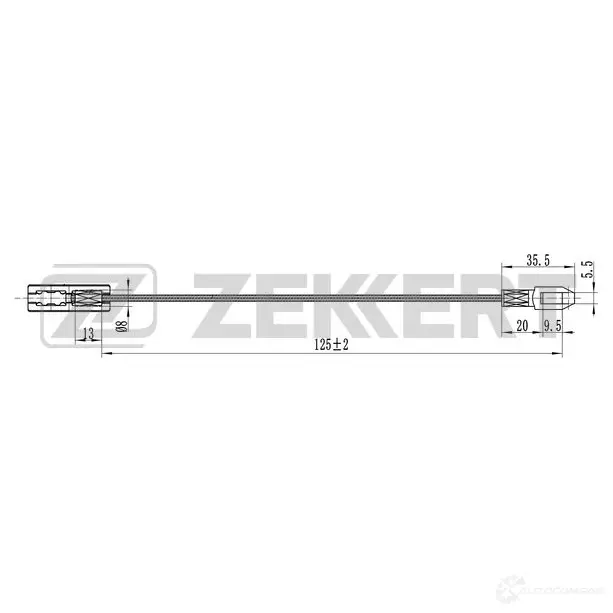 Трос ручника ZEKKERT 2F2S E0G 1440204608 BZ-1324 изображение 0