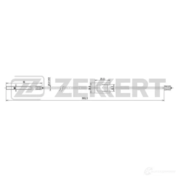 Трос ручника ZEKKERT 1440204619 BZ-1304 TJ9 UW изображение 0