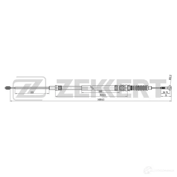 Трос ручника ZEKKERT BZ-1275 1440204627 PI8 YA изображение 0