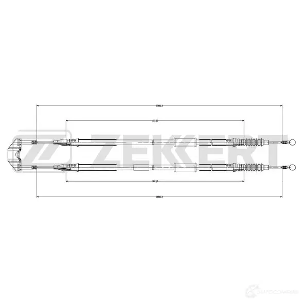 Трос ручника ZEKKERT 1440204632 BZ-1254 X7U 0GB1