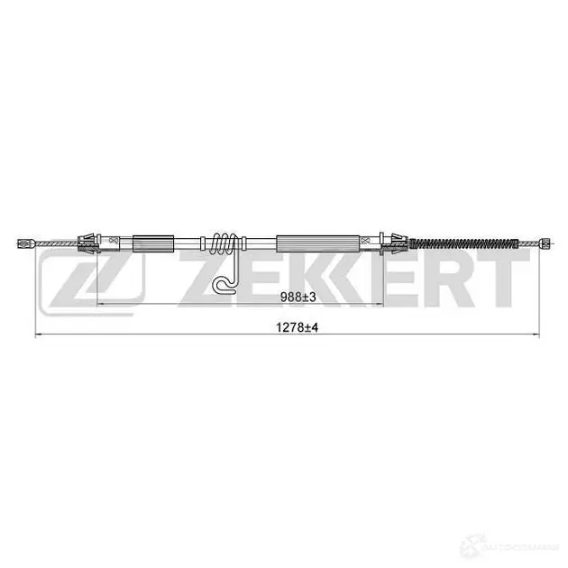 Трос ручника ZEKKERT BZ-1224 1440204642 OZU C1