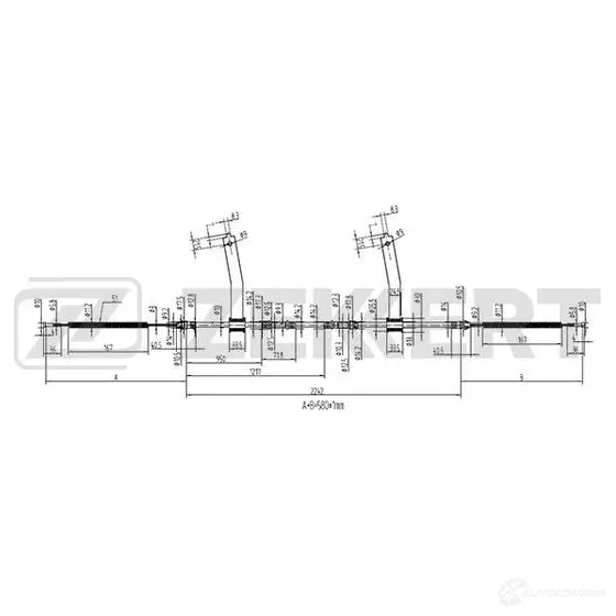 Трос ручника ZEKKERT 1440204645 BZ-1216 AX L5AQ