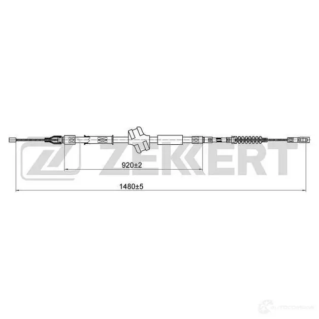 Трос ручника ZEKKERT 1440204647 V2GI6 3 BZ-1213 изображение 0