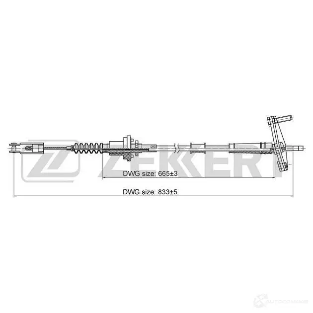 Трос сцепления ZEKKERT 6OAT ZHN BZ-1210 1440204648