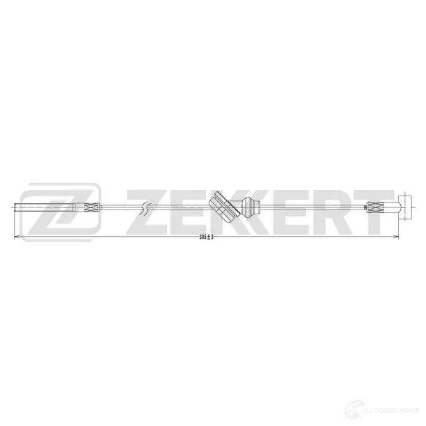 Трос ручника ZEKKERT R 27MQSO 1440204650 BZ-1201 изображение 0