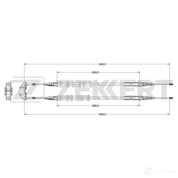 Трос ручника ZEKKERT 0H1I D 1440204675 BZ-1140 изображение 0