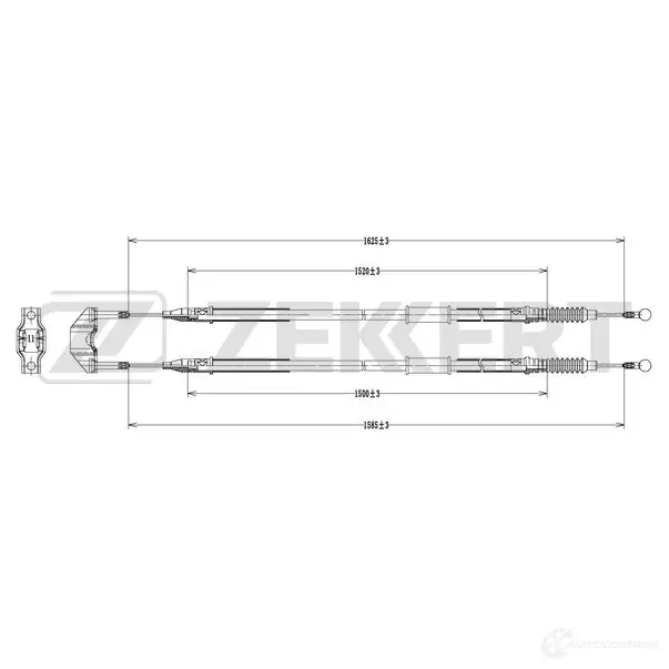 Трос ручника ZEKKERT UWV3A X 1440204678 BZ-1135 изображение 0