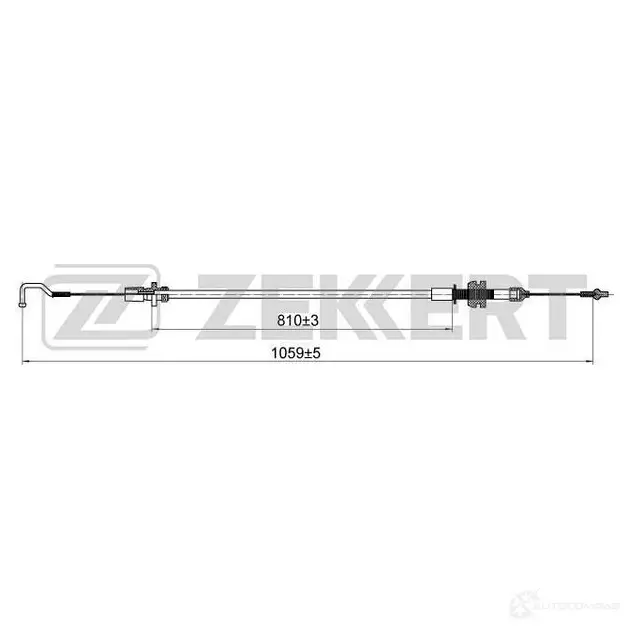 Трос газа ZEKKERT BZ-1084 ISB GS03 1440204704 изображение 0